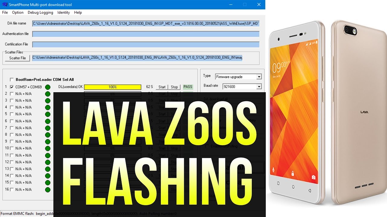 Lava z60s firmware software